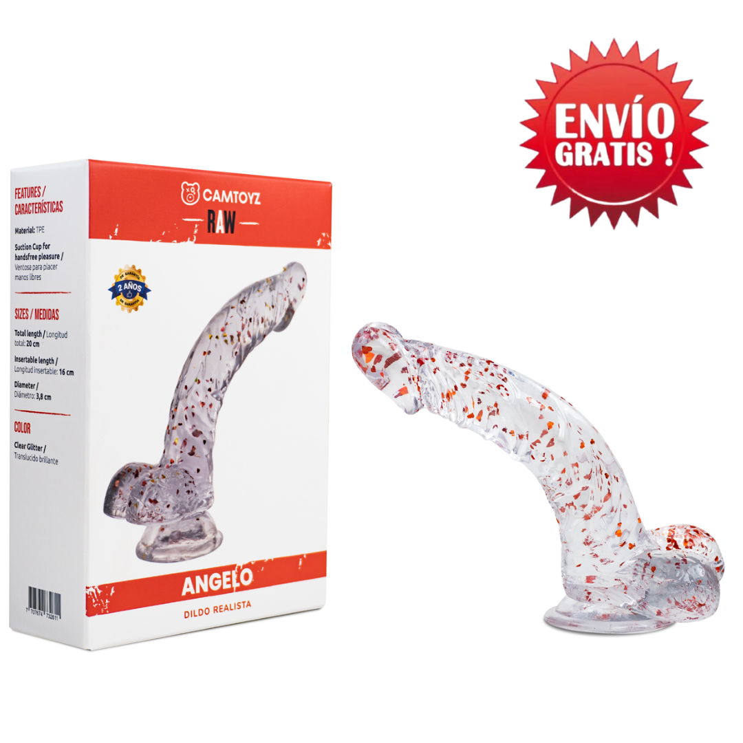 Raw Dildo Realista Angelo Transparente 20Cm